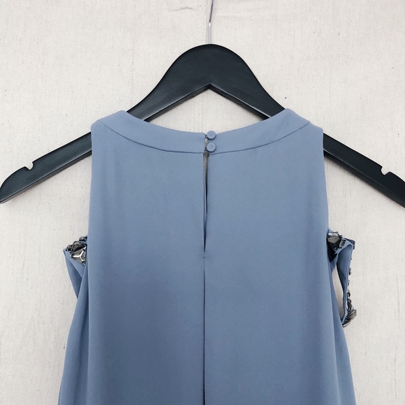 BCBG Periwinkle Layered Dress w/ Rhinestone detail - Picture 3 of 6